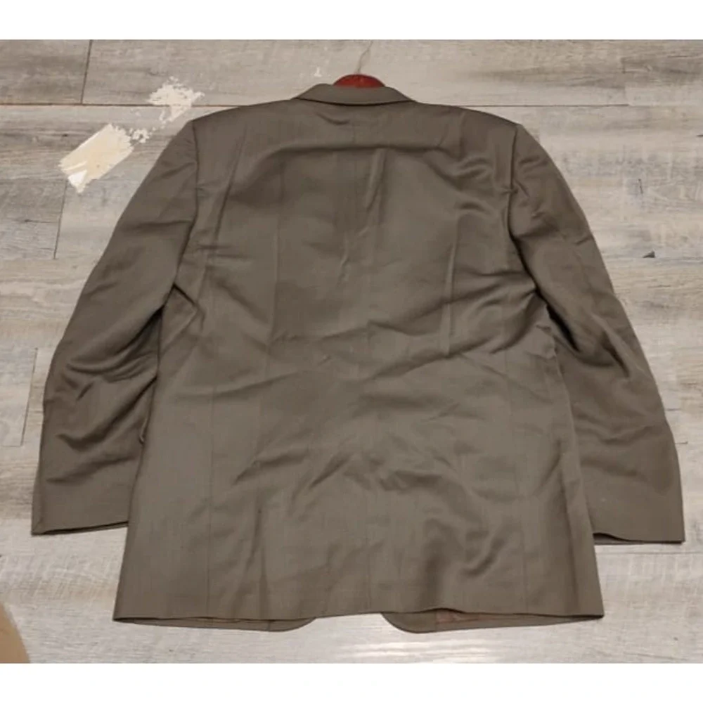 Albert Nipon 2 Piece Suit Mens 40L pant 38x33L Solid Brown Three Button